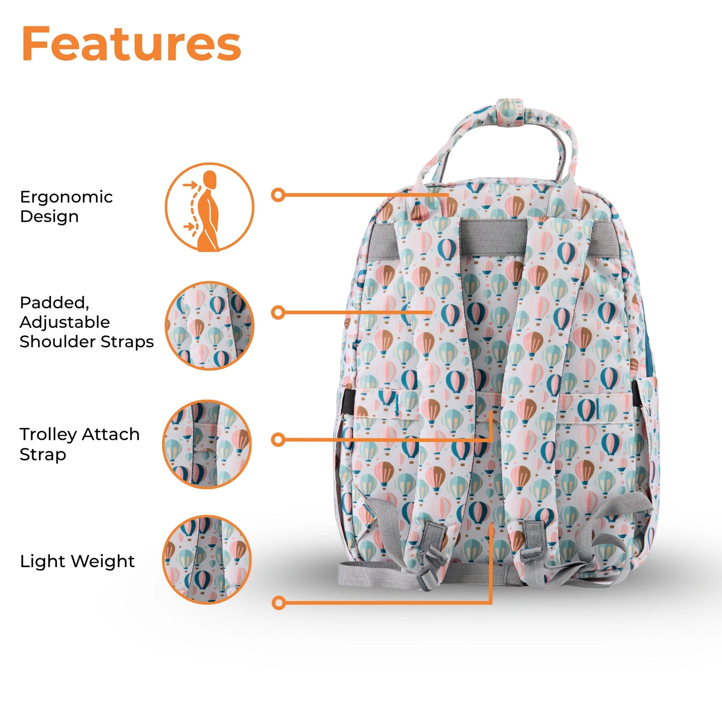 Diaper Bag Backpack - Lightweight, Durable, Travel-Friendly