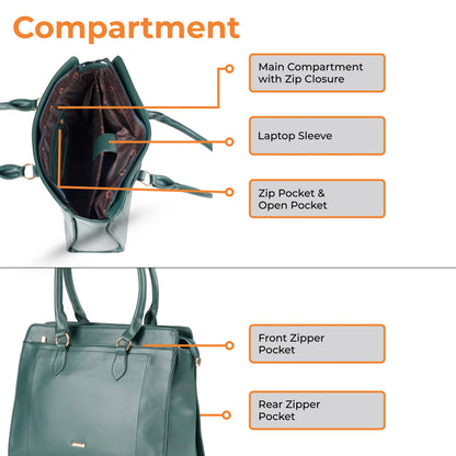 Laptop Tote Bag – Work & College Bag with Padded Laptop Compartment