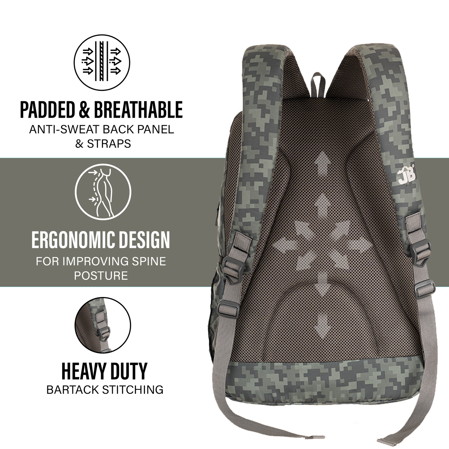 Blaze Unisex Heavy Duty Laptop Backpack - Grey