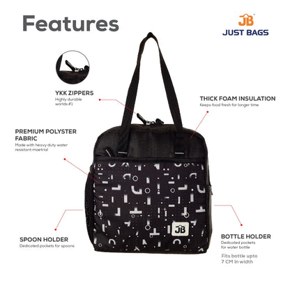 JUSTBAGS Taste-Trekker 8L Insulated Lunch Bag with Bottle Holder