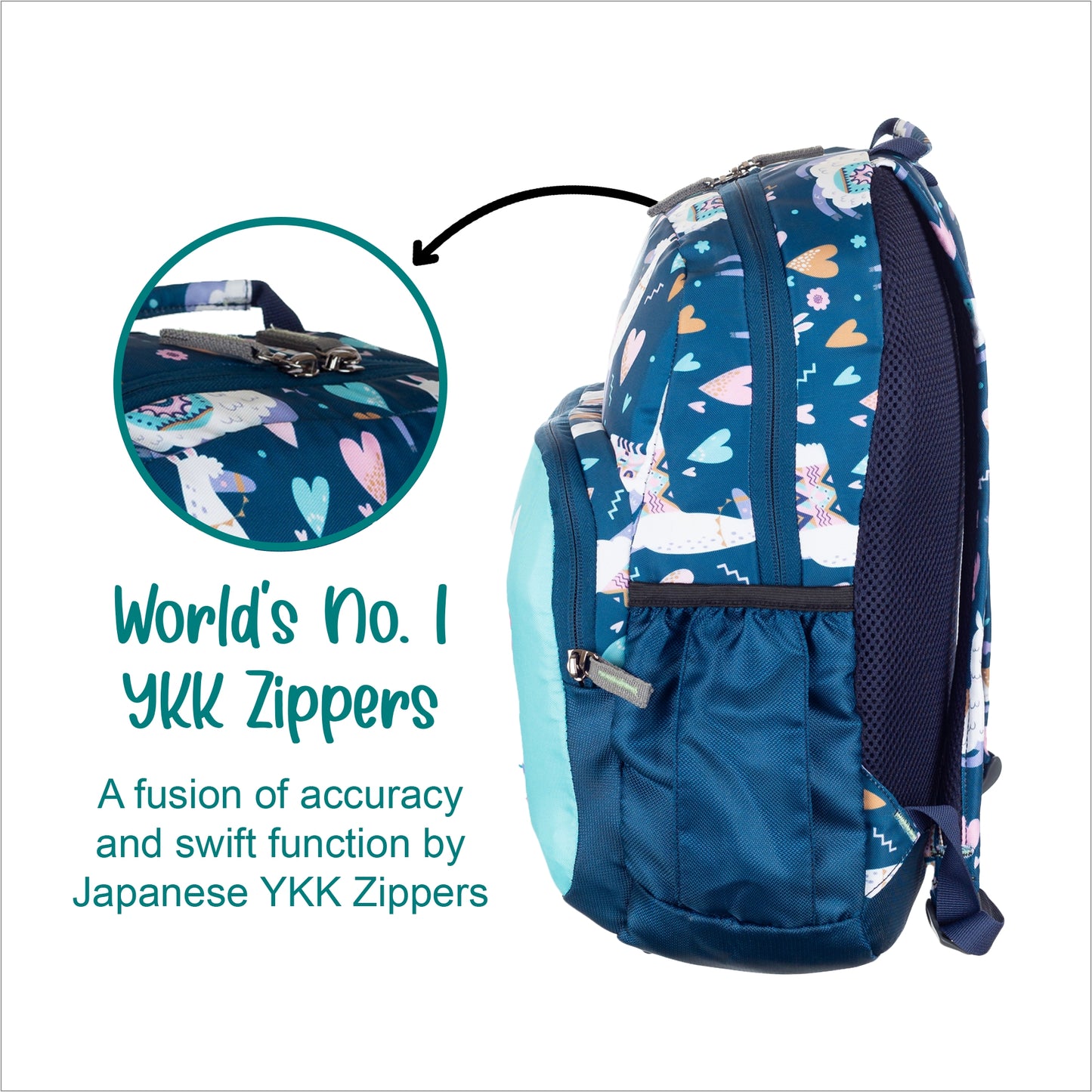 Liama Drama School Backpack  for Kindergarten Kids 2 to 4 years - 15 Inch (New Blue)