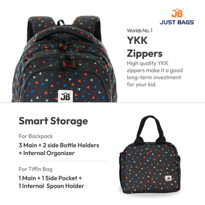 Primary School 24L Backpack & 6L TiffinBag Combo for Kids – 17 Inches-7.5 Inches | Ages 6–8