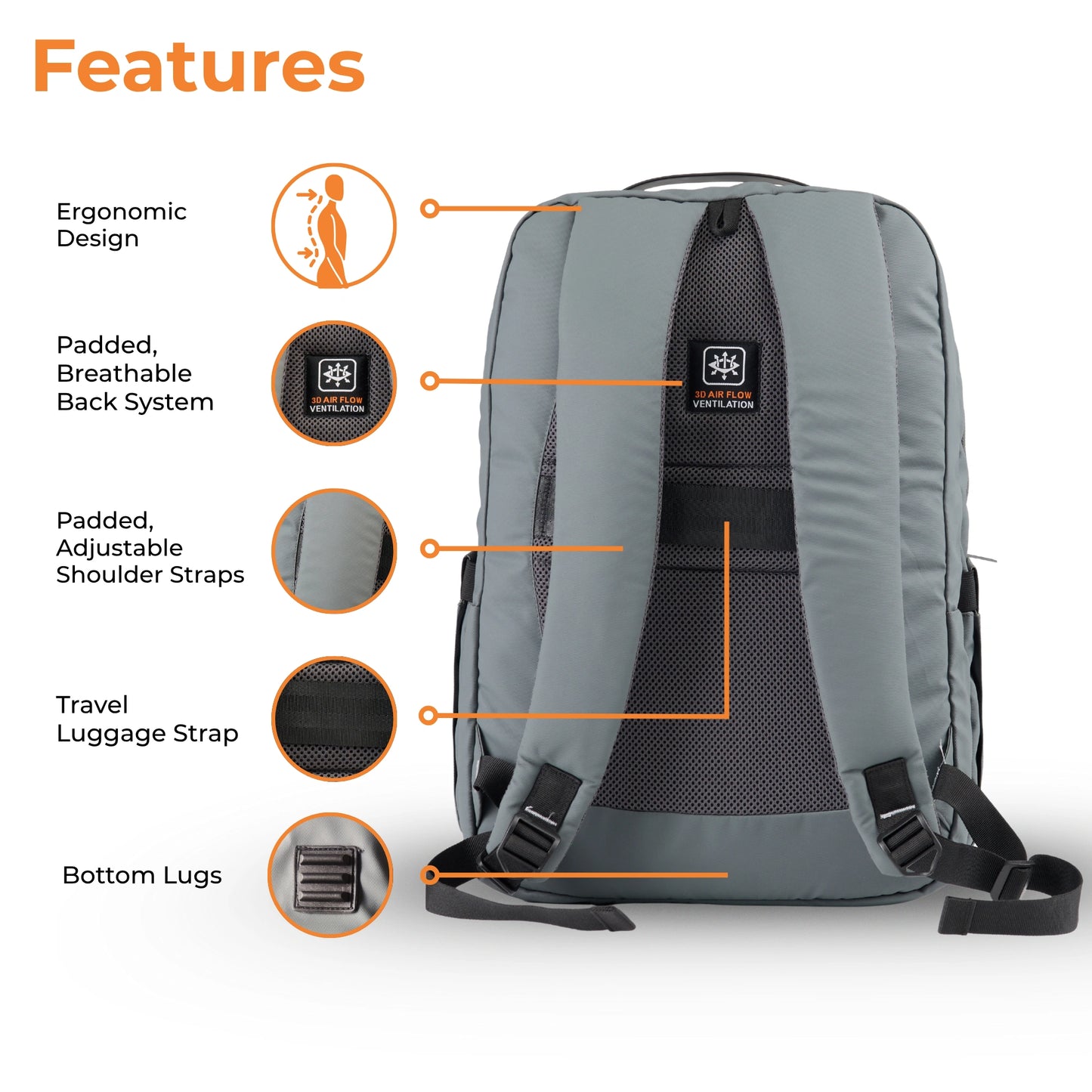 Laptop Backpack - Travel, Office, & College Essential