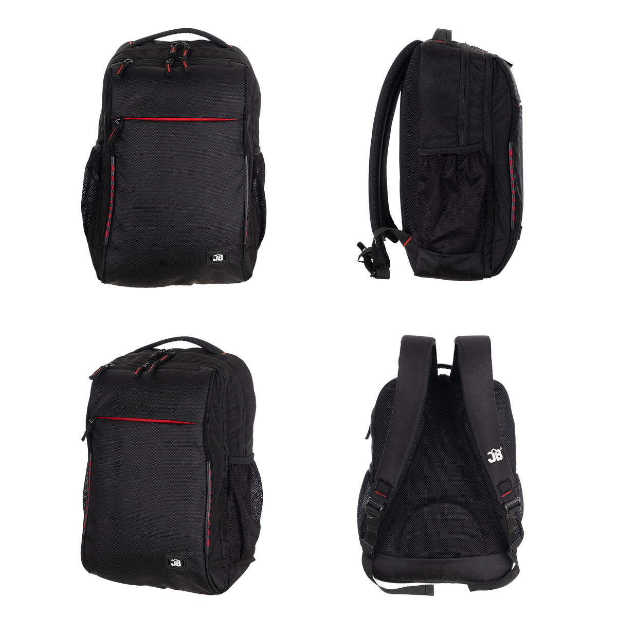 Backpack Computer Red Byte Unisex Black Red Sleek Laptop Backpack – Justbags