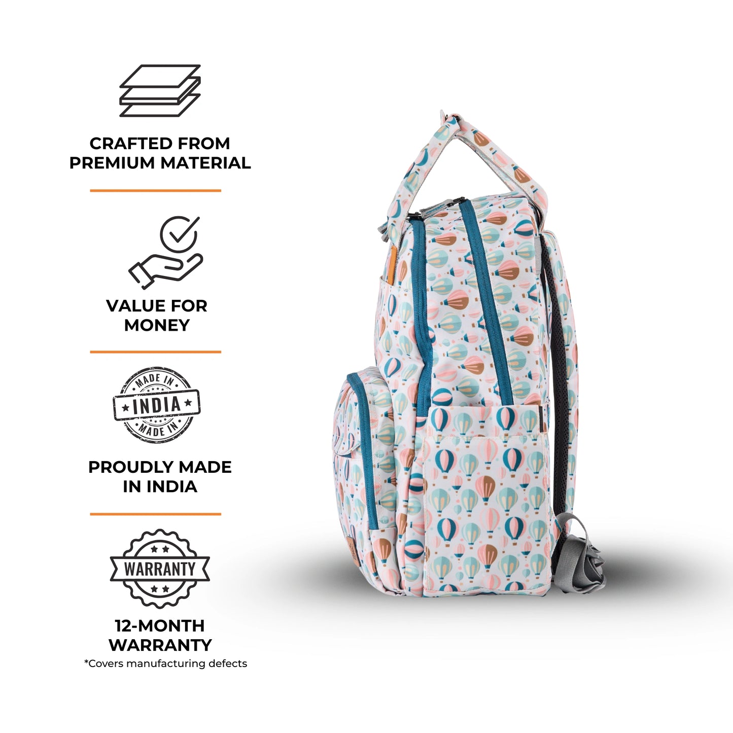 Diaper Bag Backpack - Lightweight, Durable, Travel-Friendly