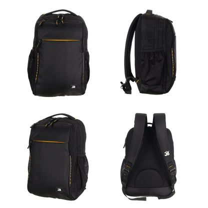 Byte Unisex Black Red Sleek Laptop Backpack