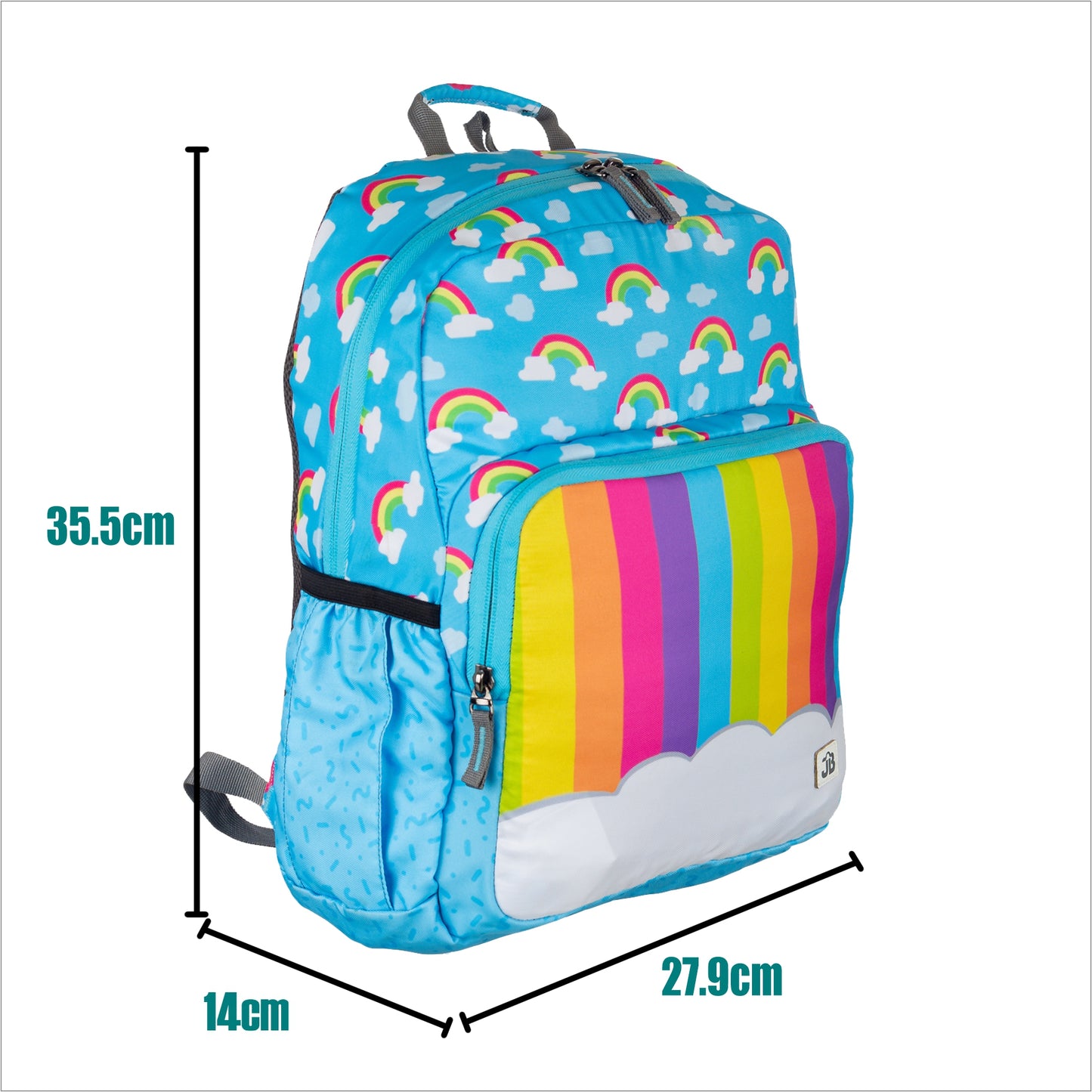 Rainbow Rush School Backpack - 15 Inch ( Light Blue)