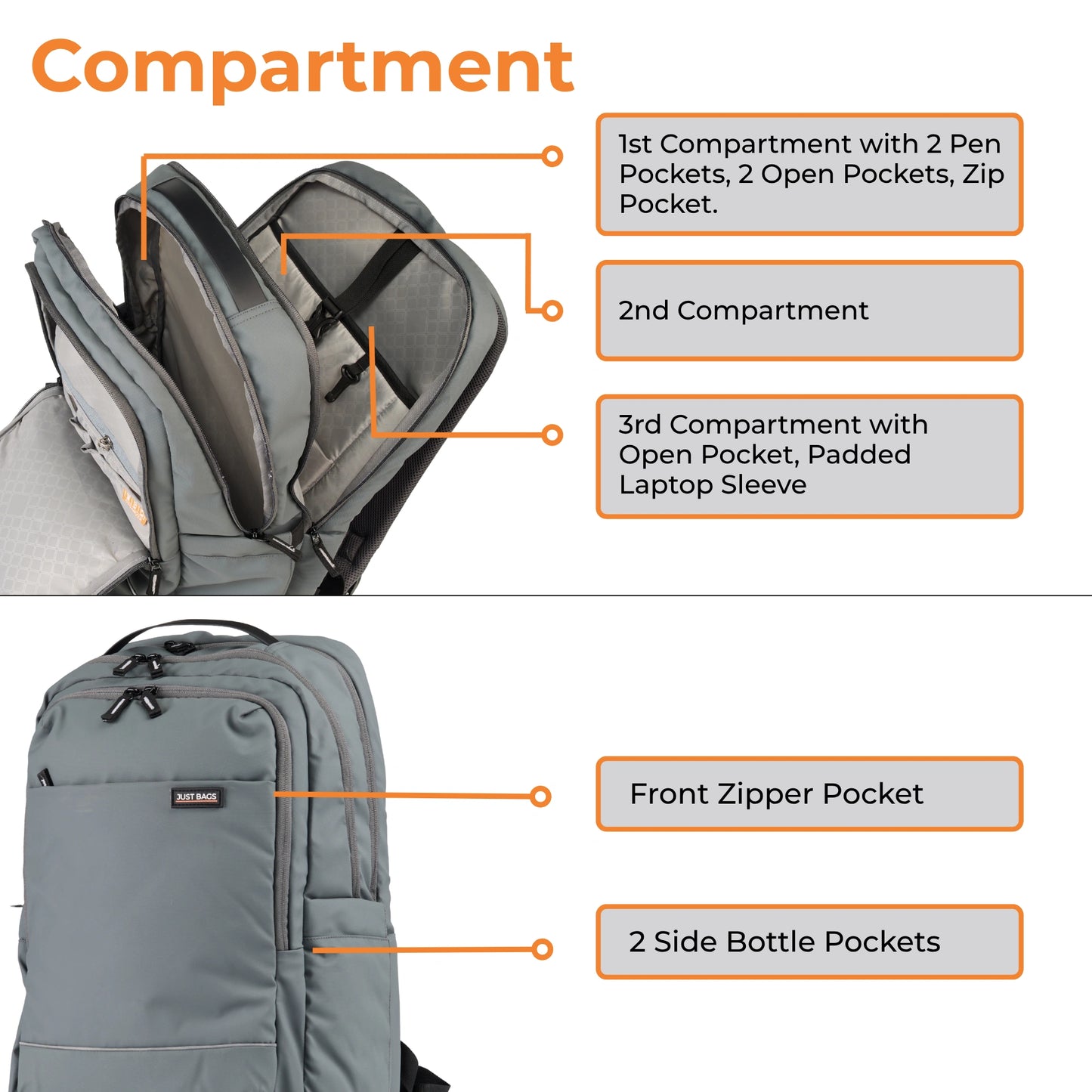 Laptop Backpack - Travel, Office, & College Essential