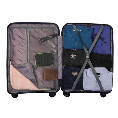 JB Vacanza Arctic Polypropylene Cabin Trolley Bag Medium Size - 24-inch (65 cm)