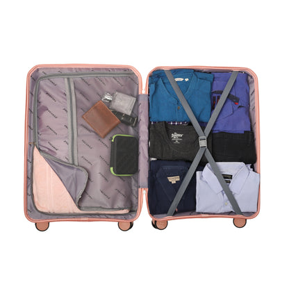 JB Vacanza Arctic Polypropylene Cabin Trolley Bag Medium Size - 24-inch (65 cm)