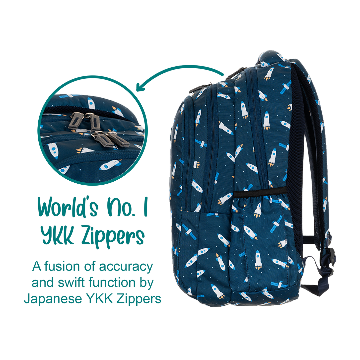 Cosmic Navy Blue School Backpack for Kids 6 to 9 years - 17 Inch (Cosmic Navy)
