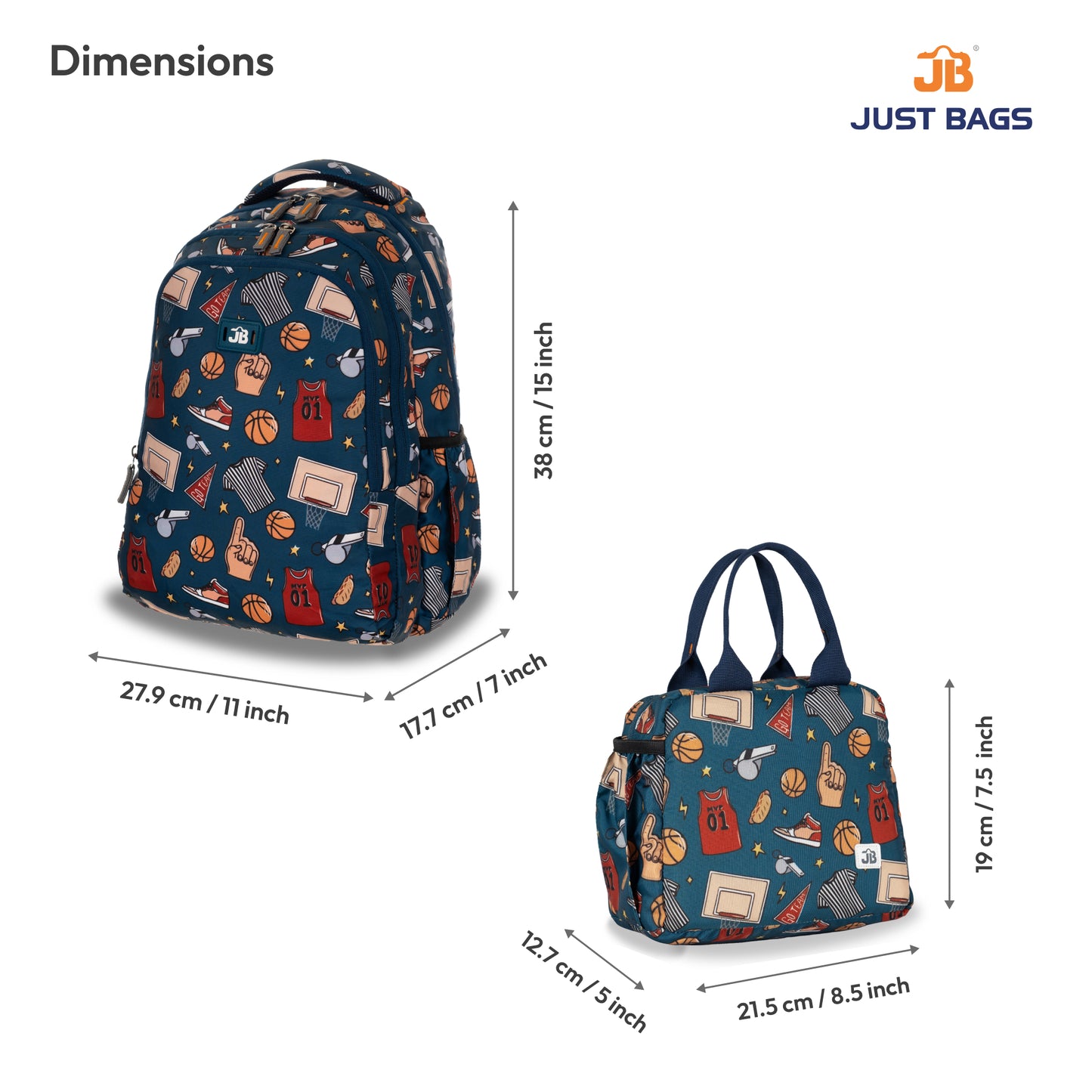 PreSchool Combo 18L Backpack & 6L TiffinBag For Toddlers – 15 Inches & 7.5 Inches | Ages 2–4.5