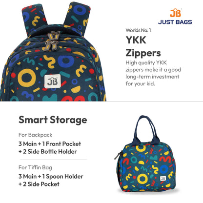 PreSchool Combo 18L Backpack & 6L TiffinBag For Toddlers – 15 Inches & 7.5 Inches | Ages 2–4.5