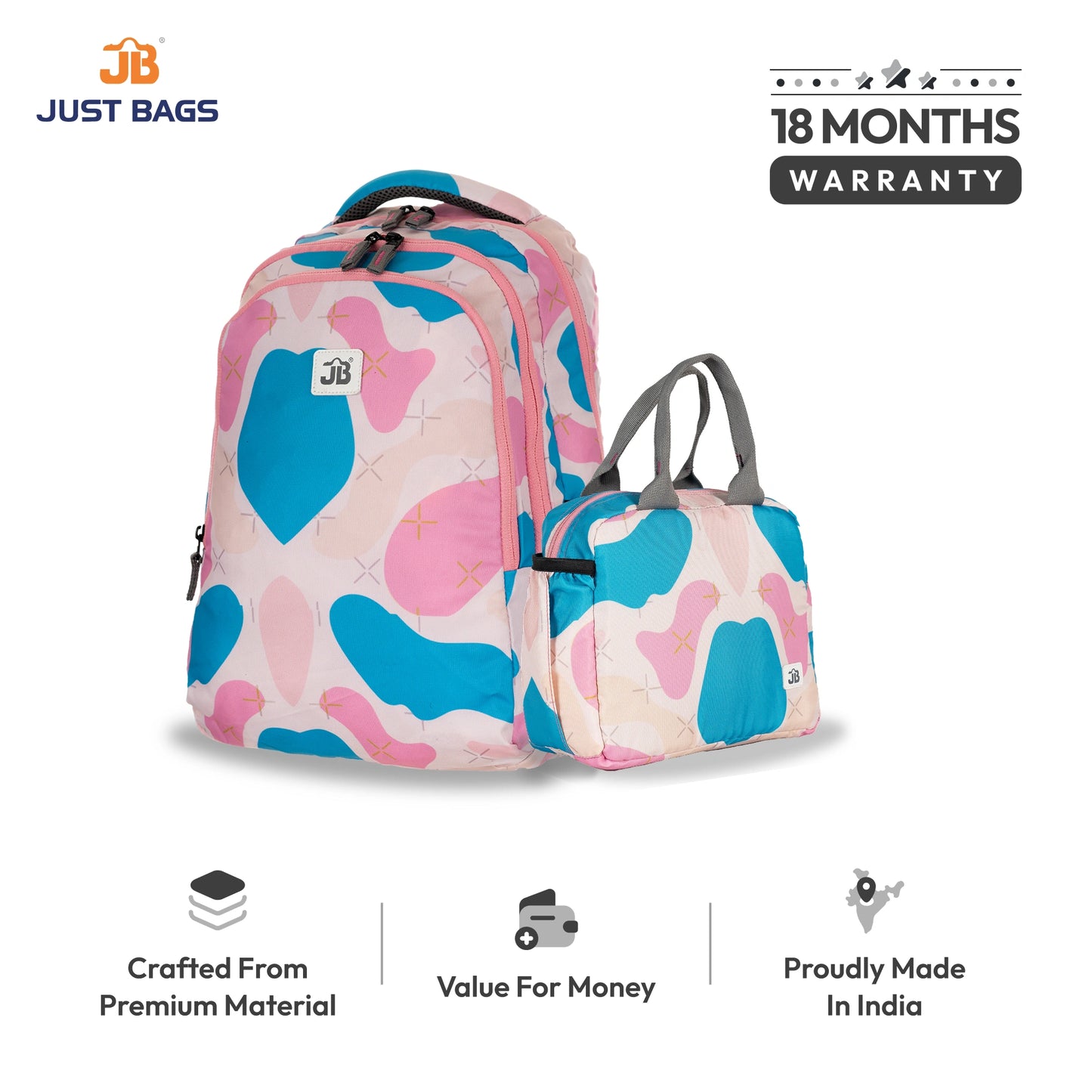 PreSchool Combo 18L Backpack & 6L TiffinBag For Toddlers – 15 Inches & 7.5 Inches | Ages 2–4.5