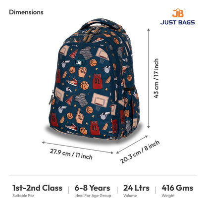 Primary School 24L Backpack for Kids – 17″ (43 cm) | Ages 6–8