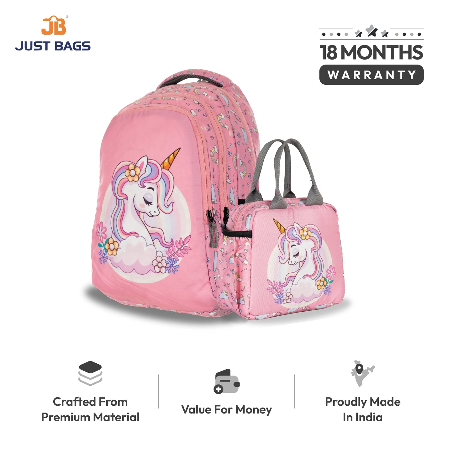 PreSchool Combo 18L Backpack & 6L TiffinBag For Toddlers – 15 Inches & 7.5 Inches | Ages 2–4.5