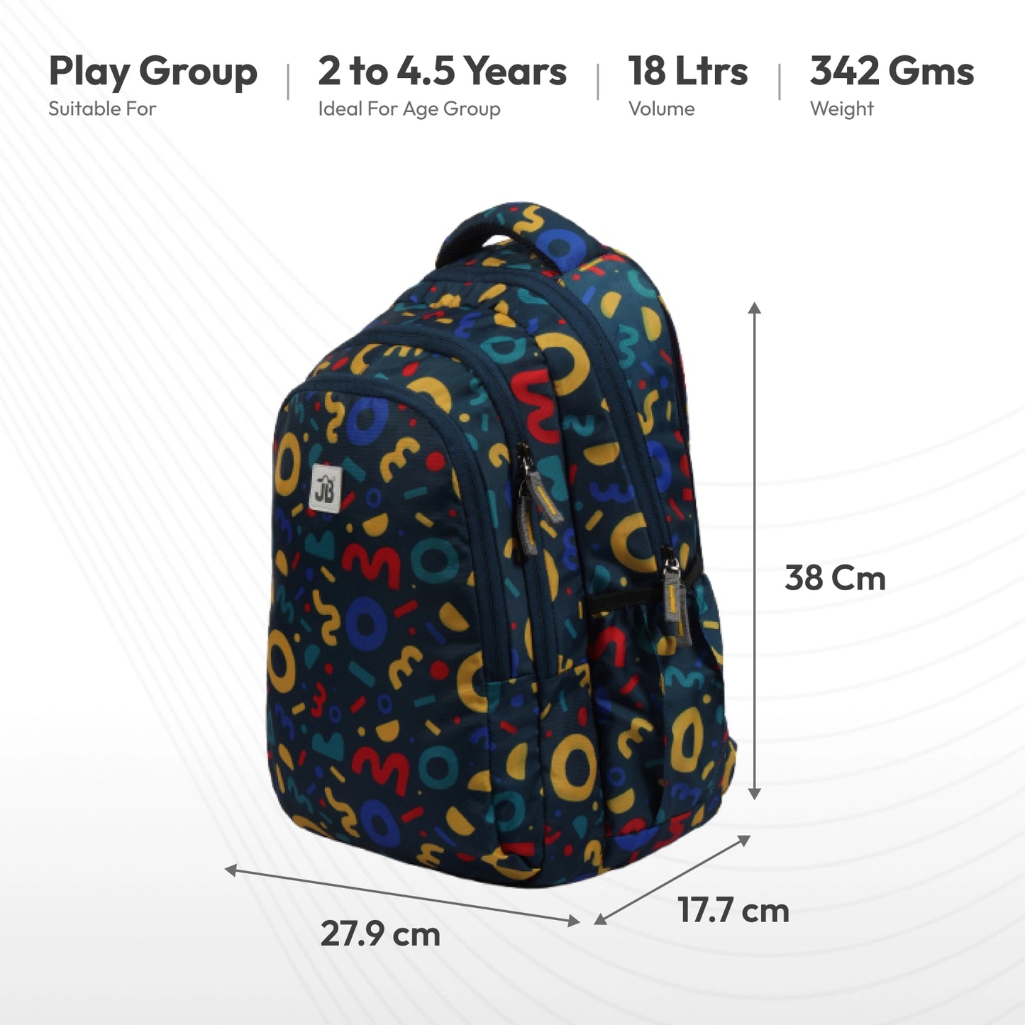 Classic School Bag(38cm)(15 inches) & Tiffin Bag(26cm) Combo – Stylish, Durable & Water-Resistant | Lightweight Backpack