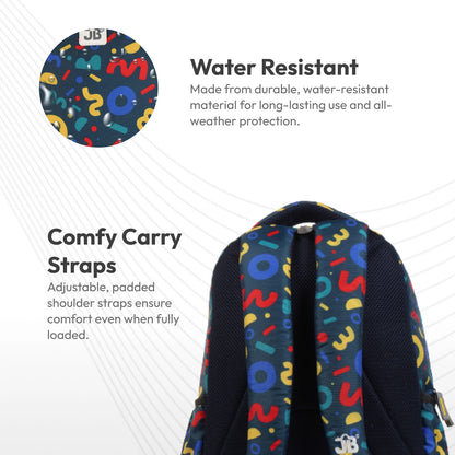 Classic School Bag(38cm)(15 inches) & Tiffin Bag(26cm) Combo – Stylish, Durable & Water-Resistant | Lightweight Backpack