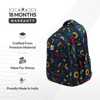Classic School Bag(38cm)(15 inches) & Tiffin Bag(26cm) Combo – Stylish, Durable & Water-Resistant | Lightweight Backpack