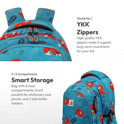 Classic School Bag(38cm)(15 inches) & Tiffin Bag(26cm) Combo – Stylish, Durable & Water-Resistant | Lightweight Backpack