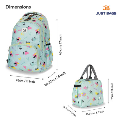 Primary School 25L Backpack & 6L TiffinBag Combo for Kids – 17 Inches-7.5 Inches | Ages 8–10