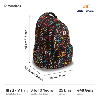 Primary School 25L Backpack for Kids – 17 Inches | Ages 8–10