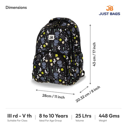 Primary School 25L Backpack for Kids – 17 Inches | Ages 8–10