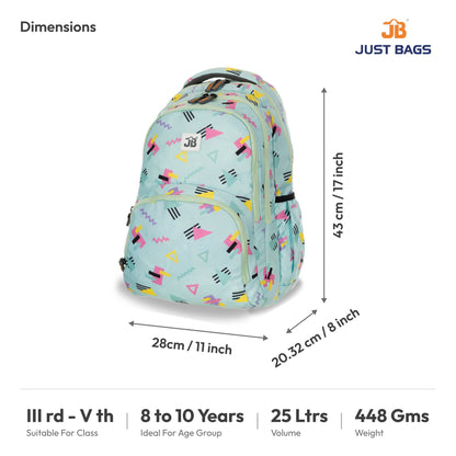 Primary School 25L Backpack for Kids – 17 Inches | Ages 8–10