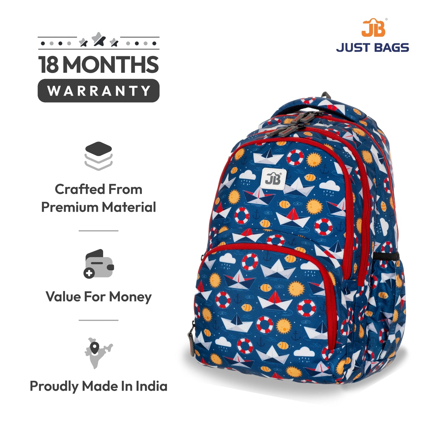 Primary School 25L Backpack for Kids – 17 Inches | Ages 8–10