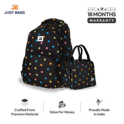 Primary School 25L Backpack & 6L TiffinBag Combo for Kids – 17 Inches-7.5 Inches | Ages 8–10