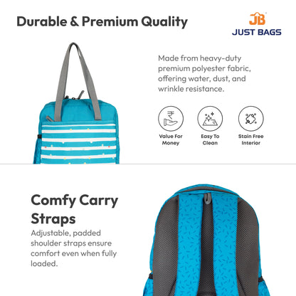 Secondary School 34L Backpack & 8L TiffinBag Combo for Kids – 18 Inches & 10.5 Inches | Age 9+