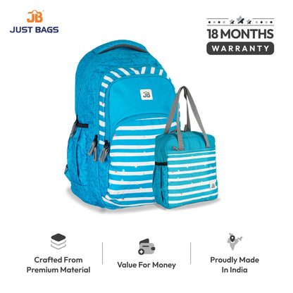 Secondary School 34L Backpack & 8L TiffinBag Combo for Kids – 18 Inches & 10.5 Inches | Age 9+