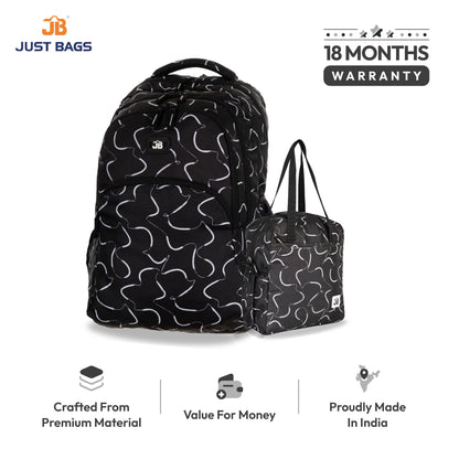 Secondary School 34L Backpack & 8L TiffinBag Combo for Kids – 18 Inches & 10.5 Inches | Age 9+