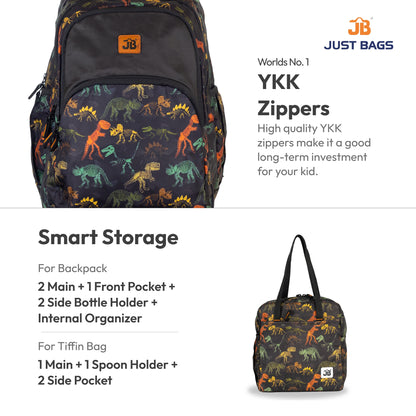 Secondary School 34L Backpack & 8L TiffinBag Combo for Kids – 18 Inches & 10.5 Inches | Age 9+