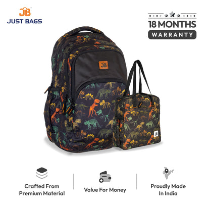 Secondary School 34L Backpack & 8L TiffinBag Combo for Kids – 18 Inches & 10.5 Inches | Age 9+