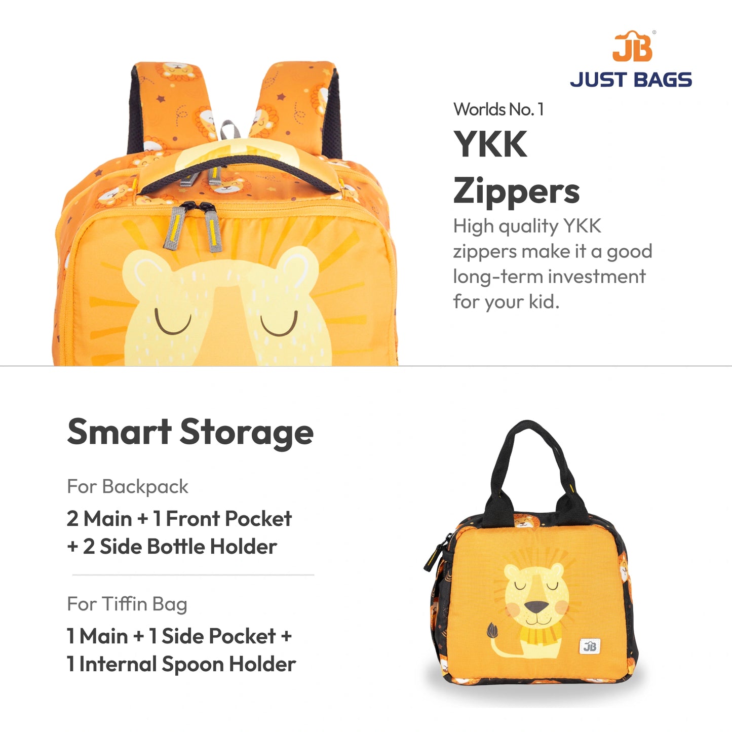 Primary School 24L Backpack & 6L TiffinBag Combo for Kids – 17 Inches & 7.5 Inches | Ages 6–8