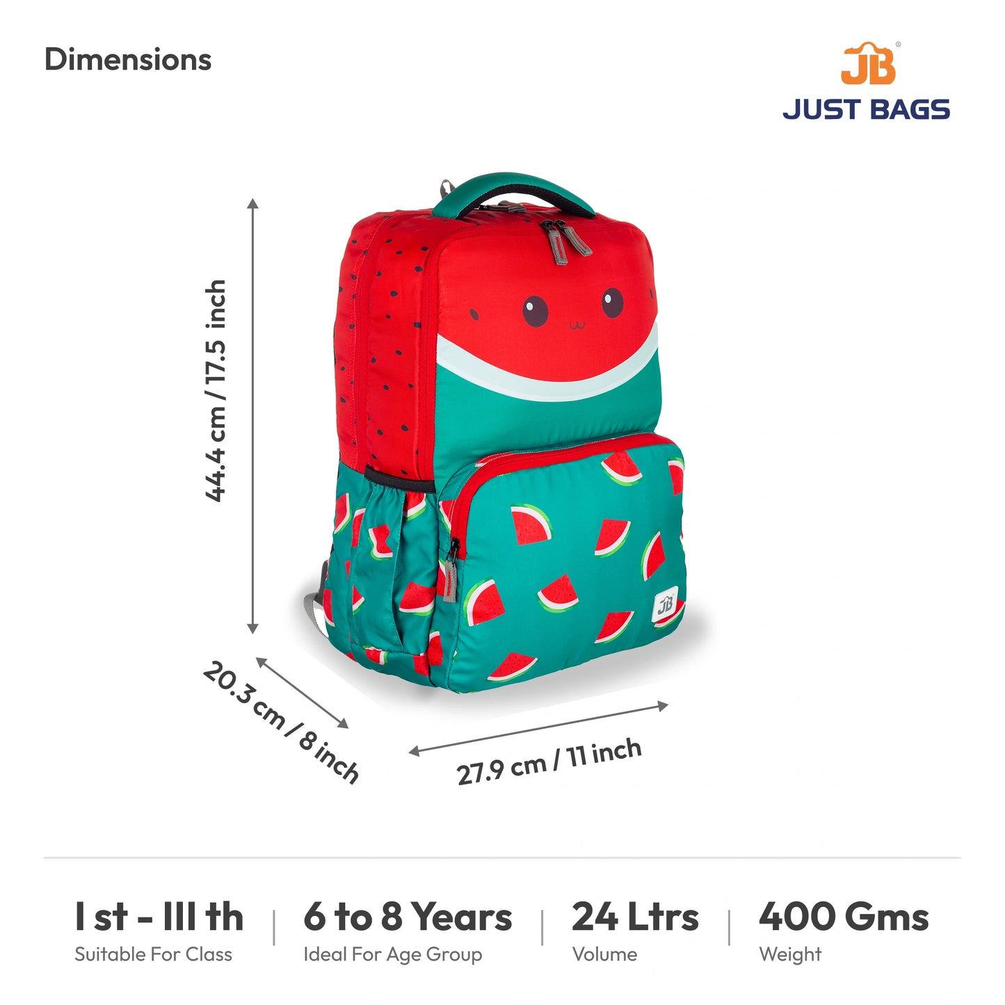 Primary School 24L Backpack for Kids – 17 Inches | Ages 6–8
