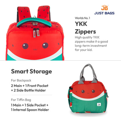Primary School 24L Backpack & 6L TiffinBag Combo for Kids – 17 Inches & 7.5 Inches | Ages 6–8