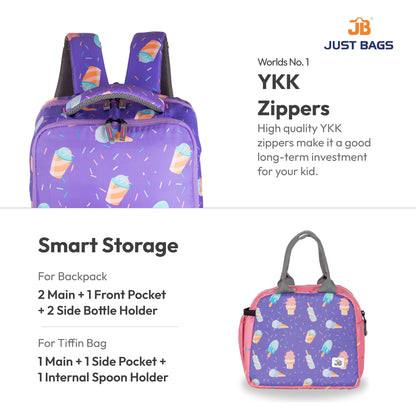 Primary School 24L Backpack & 6L TiffinBag Combo for Kids – 17 Inches & 7.5 Inches | Ages 6–8