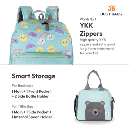 Pre-School Combo 15L Backpack & 6L TiffinBag For Toddlers – 14 Inches & 7.5 Inches | Ages 2–4.5