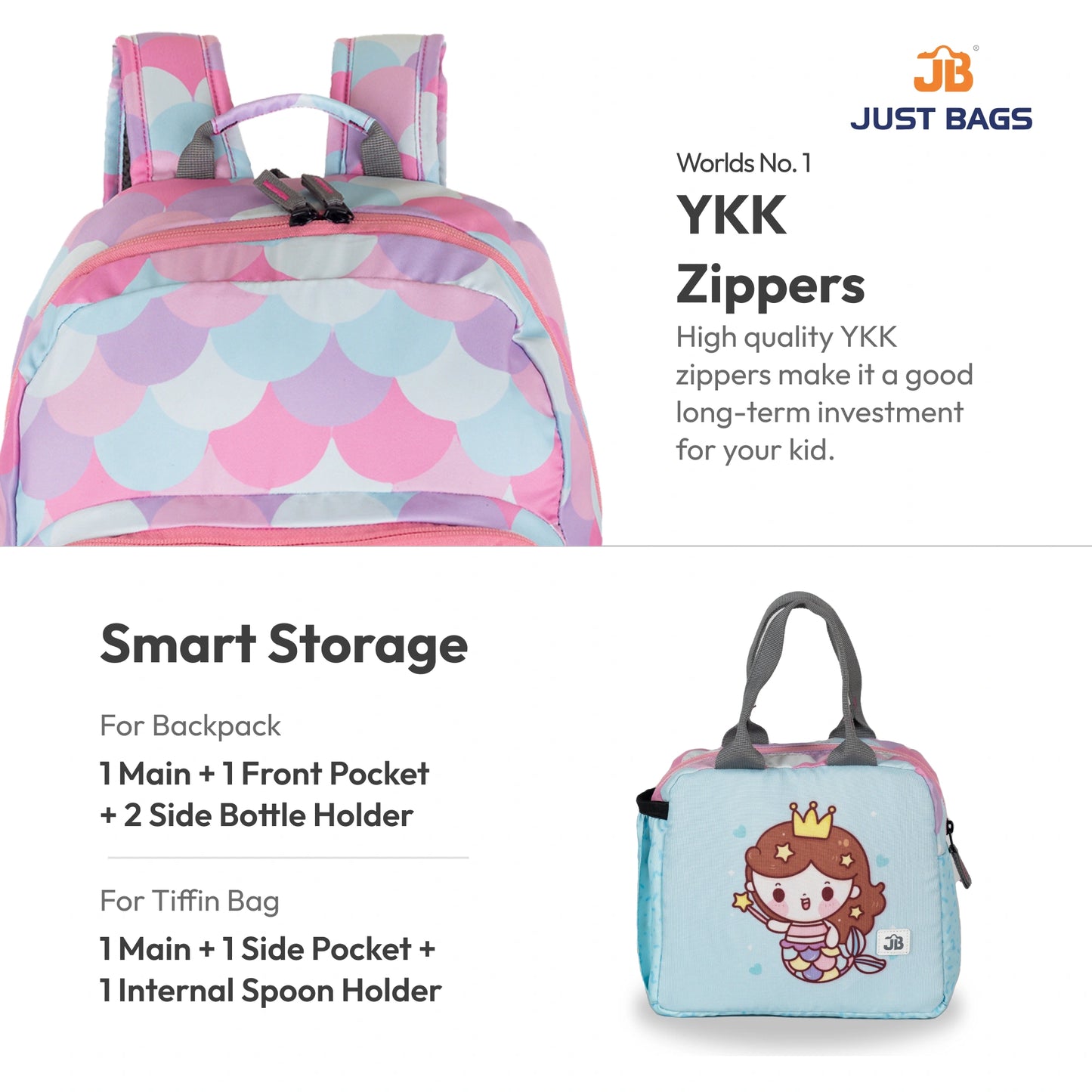 Pre-School Combo 15L Backpack & 6L TiffinBag For Toddlers – 14 Inches & 7.5 Inches | Ages 2–4.5