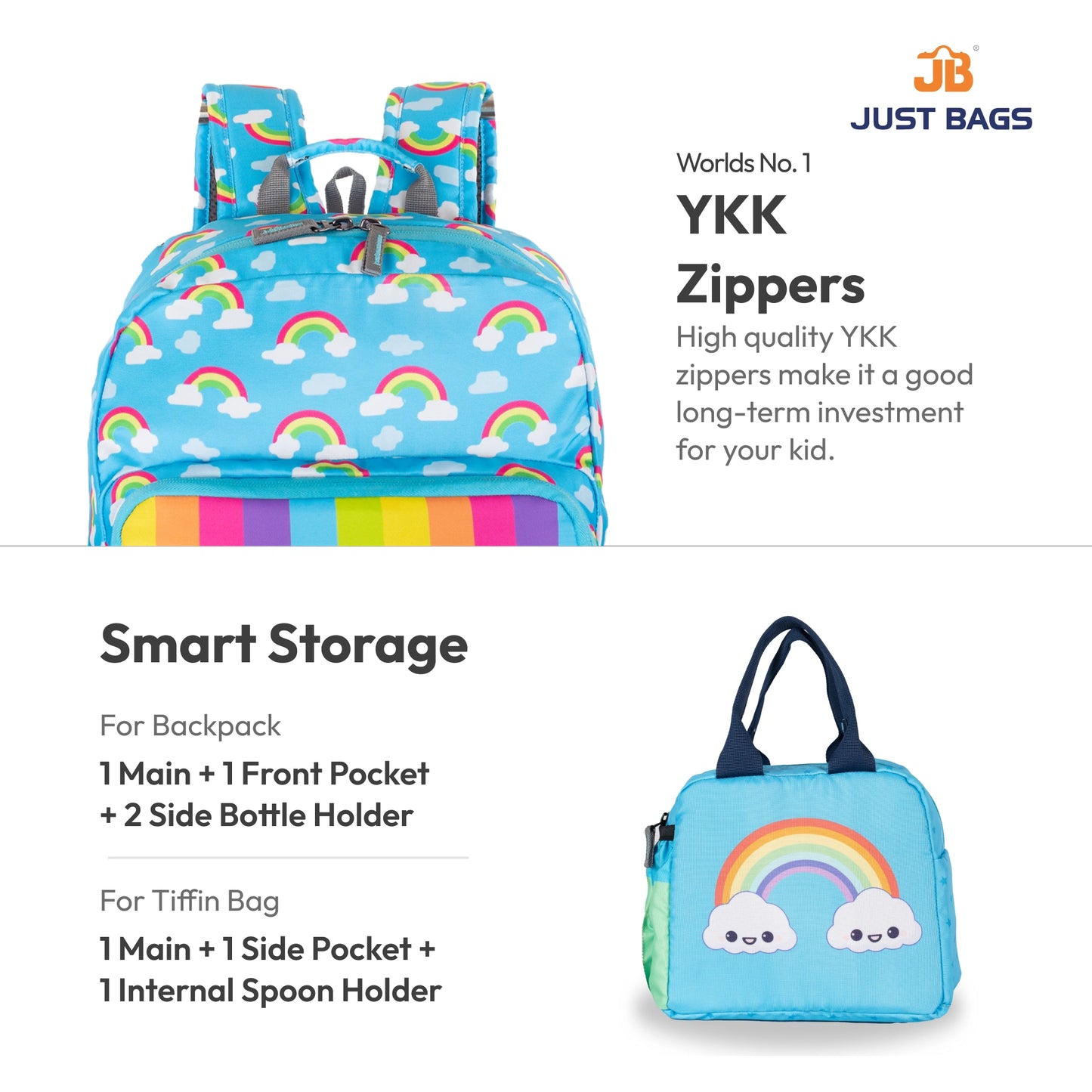 Pre-School Combo 15L Backpack & 6L TiffinBag For Toddlers – 14 Inches & 7.5 Inches | Ages 2–4.5