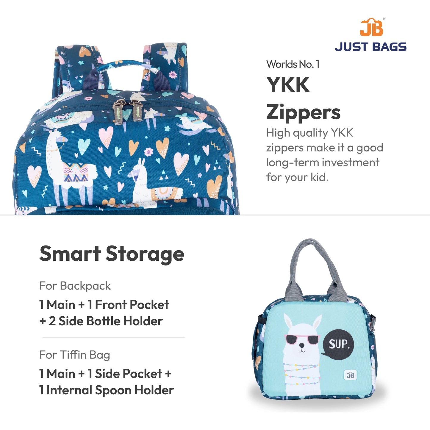 Pre-School Combo 15L Backpack & 6L TiffinBag For Toddlers – 14 Inches & 7.5 Inches | Ages 2–4.5
