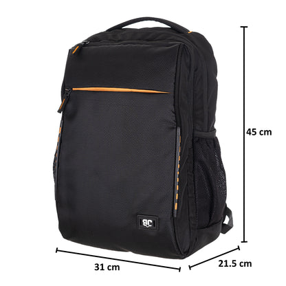 Byte Unisex Black Red Sleek Laptop Backpack