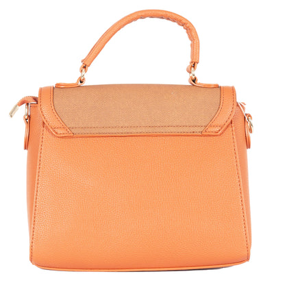 Design 7 Chic Faux Leather Hand & Sling Bag with Magnetic Clasp and Gold Detailing