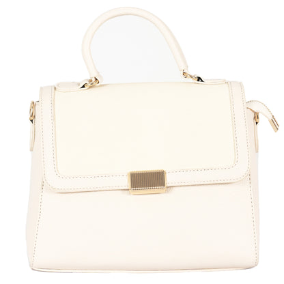 Design 7 Chic Faux Leather Hand & Sling Bag with Magnetic Clasp and Gold Detailing