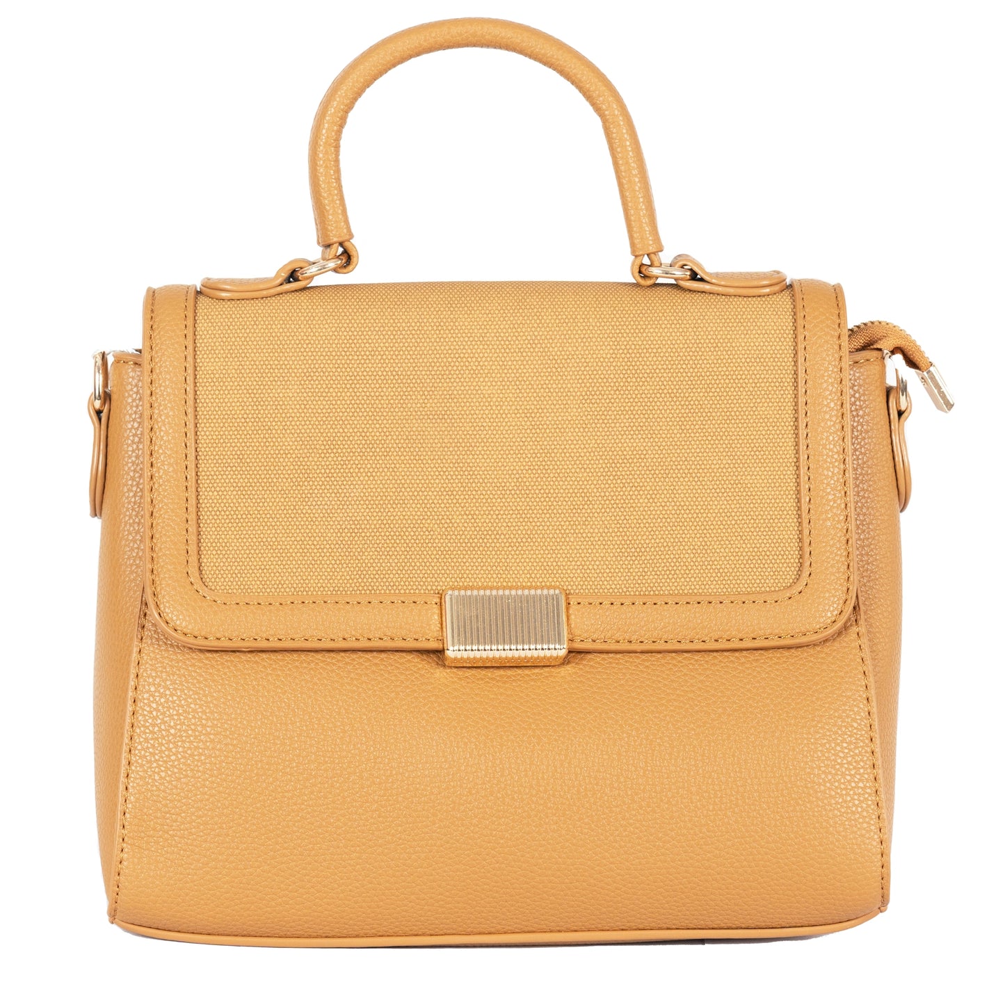Design 7 Chic Faux Leather Hand & Sling Bag with Magnetic Clasp and Gold Detailing