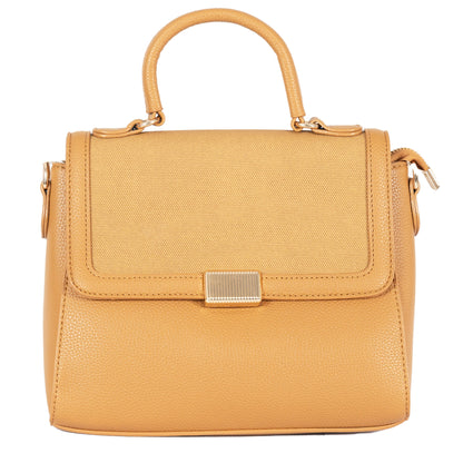 Design 7 Chic Faux Leather Hand & Sling Bag with Magnetic Clasp and Gold Detailing
