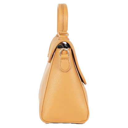Design 7 Chic Faux Leather Hand & Sling Bag with Magnetic Clasp and Gold Detailing