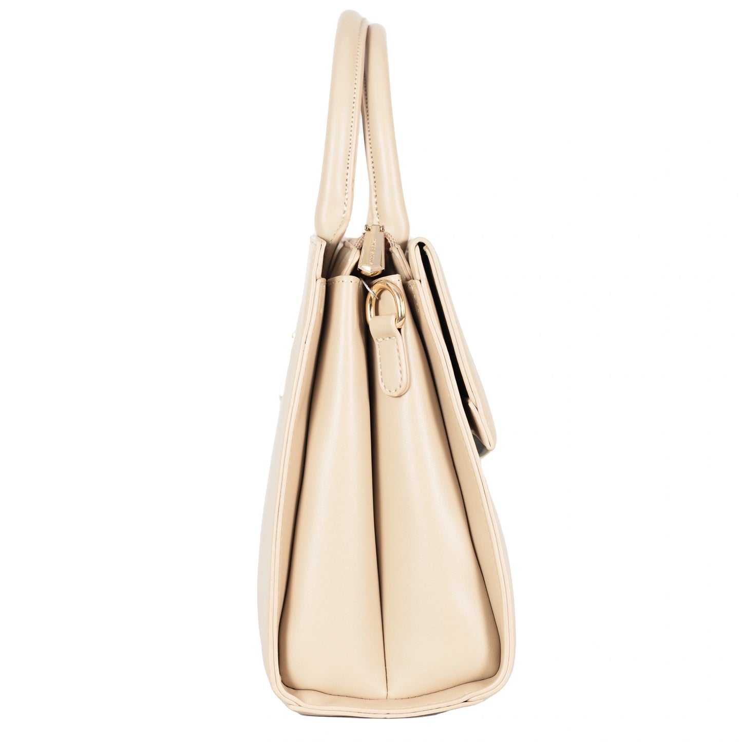 Design 10 Faux Leather Vertical Pattern Hand & Sling Bag with Gold Accents